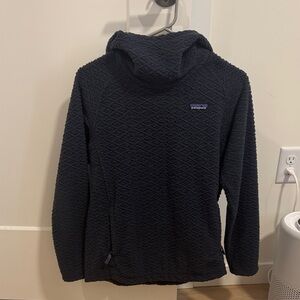 Patagonia Women's Navy Textured Cowl-Neck Fleece Hoodie